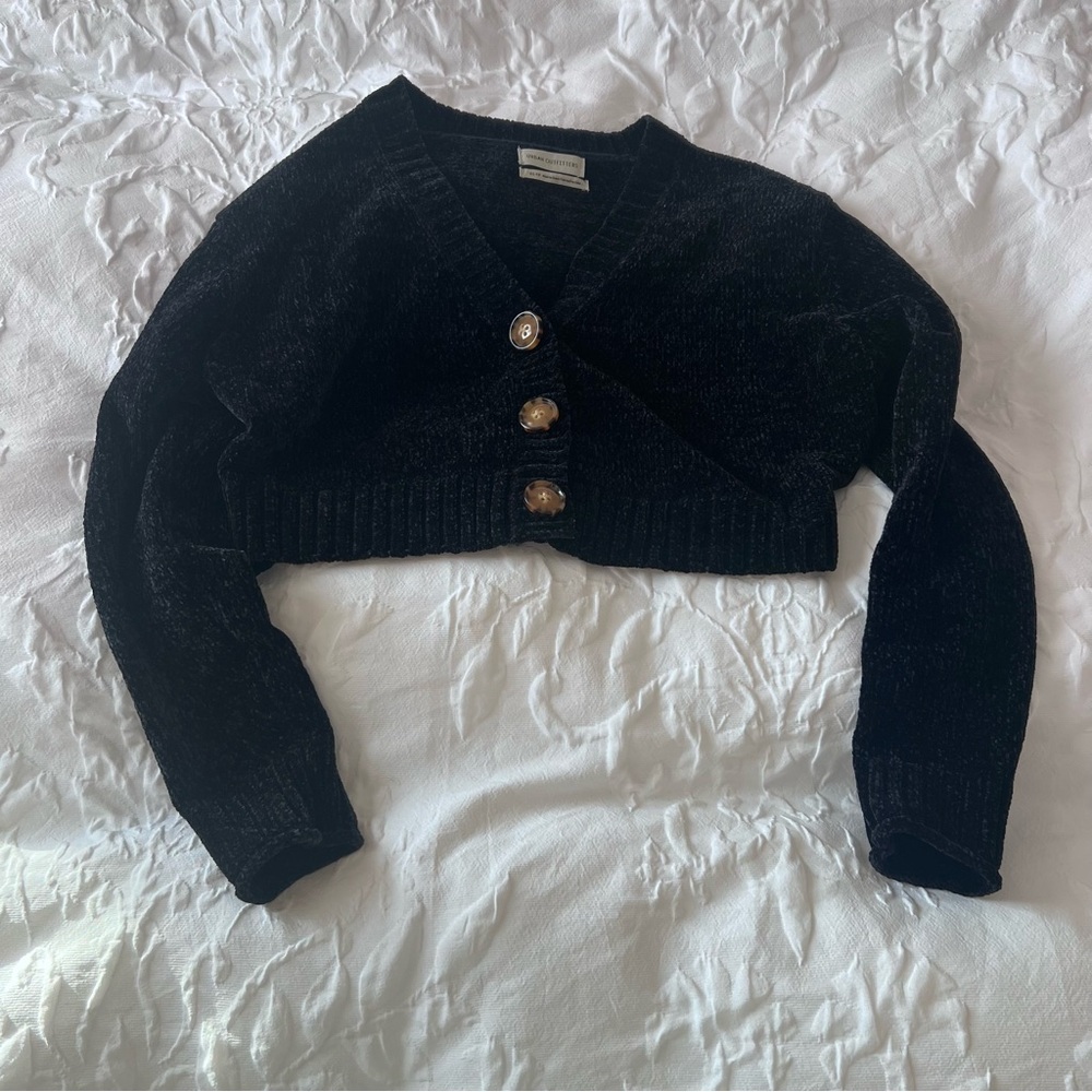 Urban Outfitters Cropped Chenille Cardigan